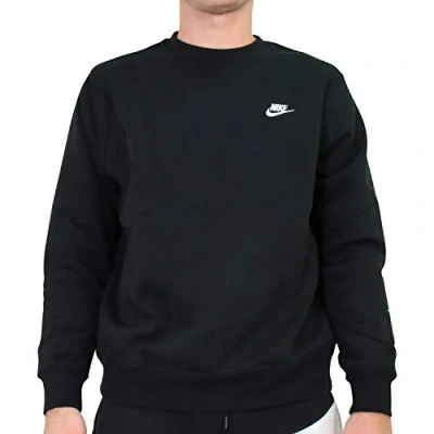 Image of Nike Sportswear CLUB CREW Unisex Sweatshirt, Size: XS, Black/white