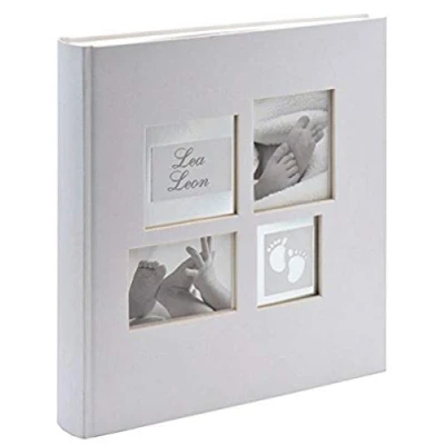 Image of walther Design Photo Album Grey 28 x 30,5 cm Baby with Cover Punching and Embossing, Little Foot UK 172