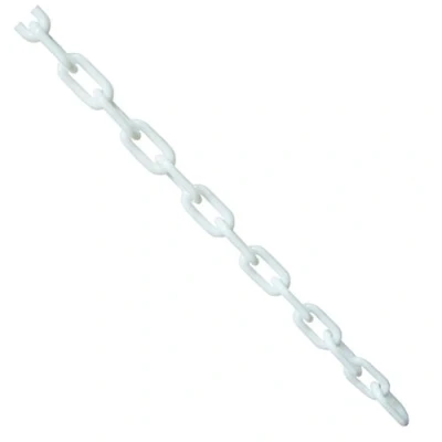 Image of True Products 10m x 6mm Plastic Barrier Chain Link Safety Decorative Garden Fence White