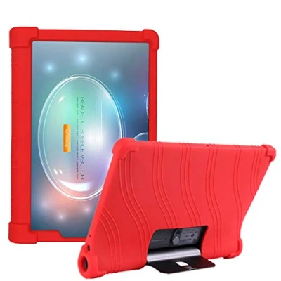 Image of HminSen Case for Lenovo Yoga Tab5 YT X705F 2019 Smart Tablet Cover Tab 5 Kid Friendly Silicone Cases (Red)