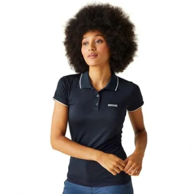 Image of Regatta Womens Remex Ii Active Polo Shirt, Navy Solid, 16 UK