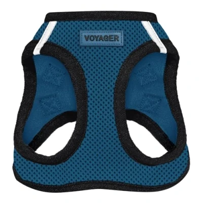 Image of Voyager Step in Air Dog Harness All Weather Mesh Vest for Small and Medium Dogs by Best Pet Supplies Black, S