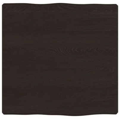 Image of vidaXL Table Top Dark Brown 40x40x(2 4) cm Treated Solid Wood Live Edge
