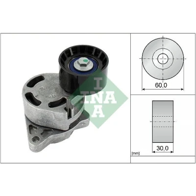 Image of 1195500Q0A, 1195500Q0C, 1195500QAA, 1195500QAD, 1195500QAE Tensioner Lever, v ribbed belt INA 534 0181 10 60mm 30mm VAUXHALL: Vivaro Van