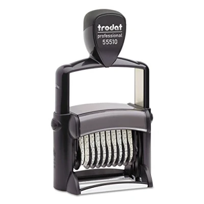 Image of Trodat 10 Digit Self Ink Number Stamp, Black