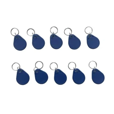 Image of YARONGTECH M1 Chip RFID Key fob Tag 13.56MHZ ISO14443A 10pcs (Blue)