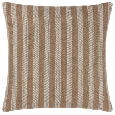 Image of Yard Strata Stripe Textured Woven Cushion Cover Natural Cotton One Size