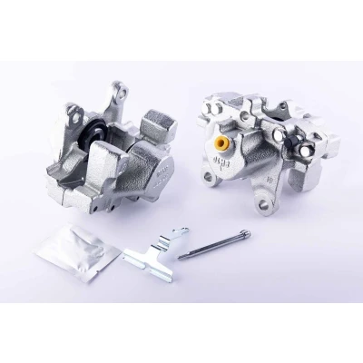 Image of 0034239698, 2034230798, 2034231998 Brake caliper HELLA 8AN 355 782 071 Grey Cast Iron without holder MERCEDES BENZ: CLK Coupe, C Class T modell, SLK