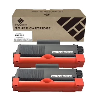 Image of ZOOMTEC Compatible TN2320 TN2310 Toner Cartridge Work with Brother HL L2300D L2320D L2340DW L2360DN L2360DW L2365DW L2380DW L2430DW DCP L2500D L2500DW L2520DW (2 Black)