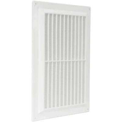 Image of 10&#039;&#039; x 7&#039;&#039; Inch / 250 170 mm Plastic Vent Cover White Rectangular Soffit Exhaust Ventilation Louver Air Inlet Grille Built in Screen Mesh HVAC Duct