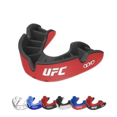 Image of OPRO Silver Level UFC Adult and Kids Sports Mouthguard with Case, Gum Shield Featuring Revolutionary Fitting Technology for UFC, MMA, Boxing, BJJ Other Combat (Red, Youth)