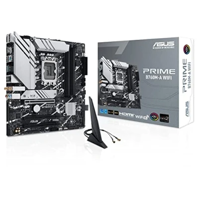 Image of Asus PRIME B760M A WIFI, Intel B760, 1700, Micro ATX, 4 DDR5, 2 HDMI, DP, Wi Fi 6, 2.5G LAN, PCIe4, 2x M.2