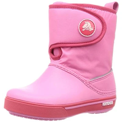 Image of Crocs Unisex Kids Crocband Ii.5 Gust Snow Boots, Pink Lemonade Poppy 6sd, 2 UK Child