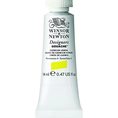 Image of Winsor &amp; Newton Designers Gouache, Cadmium Lemon, 14 ml Tube