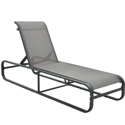 Image of vidaXL Sun Lounger Aluminium and Textilene