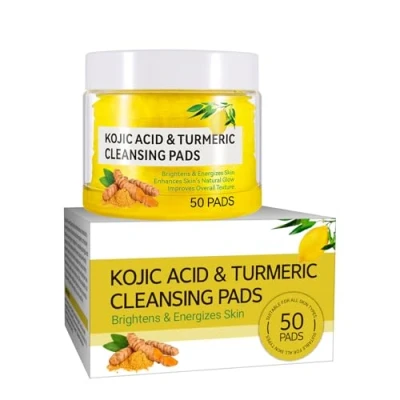 Image of Kojic Acid and Turmeric Pads 50pcs Pads,Turmeric Face Pads,Helps Balance Skin&#039;s Oiliness,Brighten Revitalize Skin,Deep Pore Cleansing,for All Skin Types