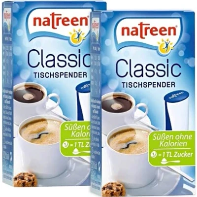 Image of Natreen Classic Table Dispenser 2x500 pcs. The calorie free sweetener for coffee and tea / Netherlands