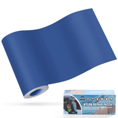 Image of OAZ 10x160 cm Nylon Repair Patches Fabric Patch Self Adhesive Tent Kit Waterproof Lightweight Tape for Clothing Down Jacket Sleeping Bag Royal Blue