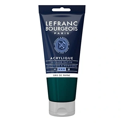 Image of Lefranc Bourgeois Artist Colour, Acrylic Paint, Paynes Grey, 80 ml (1er Pack)