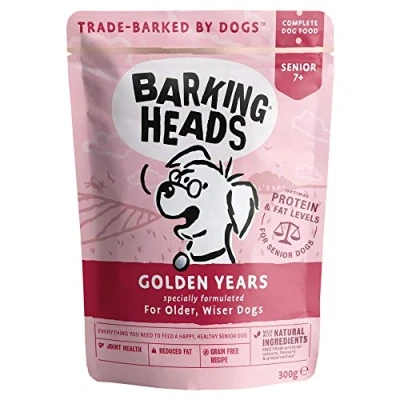 Image of Barking Heads Golden Years Senior Wet Dog Food Pouch, 300g