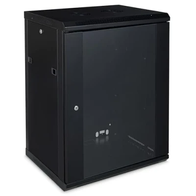 Image of Platinum Enclosures 15u 600mm Deep Wall Mounted Data Cabinet 19 Inch Storage Rack for Home Office, Removeable Sides &amp; Back panel, Lockable Door and
