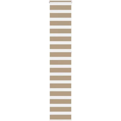 Image of vidaXL Zebra Blind Sand Brown 40x230 cm Fabric Width 35.9 Polyester