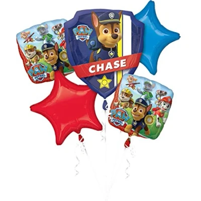 Image of Amscan Anagram 3272301 Paw Patrol Foil Balloon Bouquet 5 Pieces