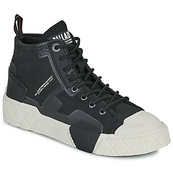 Image of Palladium ACE CITY Shell CHUK 2 Hightop trainers, Size: 5, Black Textile