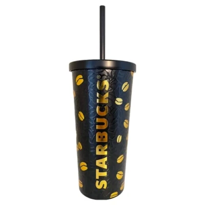 Image of STARBUCKS Coffee Beans Edition Cold Cup Stainless Steel Mug Reusable