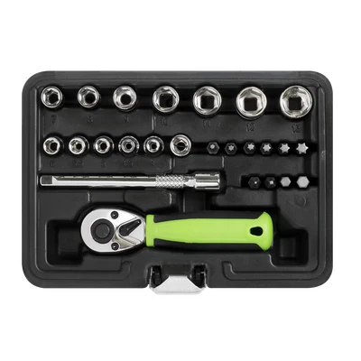 Image of Siegen Socket Set 25pc 1/4&quot;Sq Drive Metric