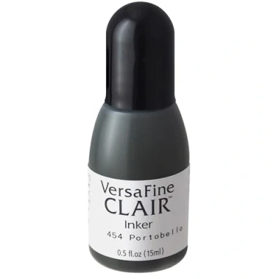 Image of Tsukineko Inker Stamp Ink 15 ml Brown, Portobello Accessories Reinker for VersaFine Clair Pads, 15ml