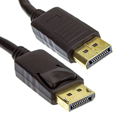 Image of kenable DisplayPort Male Plug to Video Cable GOLD 5m LOCKING [5 metres]