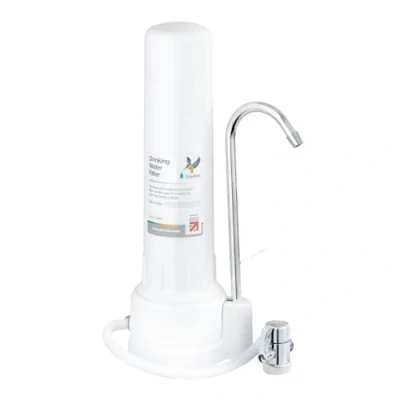 Image of Drinking Water Filter Tap 10 D CP101 &amp; Biotect Ultra Ceramic Countertop System for Home Reduces Contaminants Plastic Finish Portable with Candle