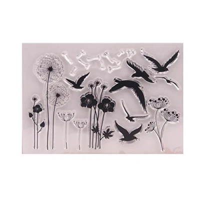Image of KOFUN DIY Scrapbooking Transparent Stamps Silicone Rubber Clear Sheet Card Gift Crafts Dandelion