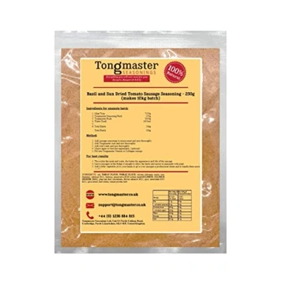 Image of Tongmaster Basil and Sun Dried Tomato Sausage Seasoning 250 g (Pack of 2)