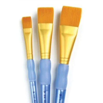 Image of Royal &amp; Langnickel : 3Pc Golden Taklon Wash Set Brush