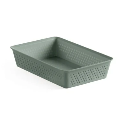 Image of TATAY Bohol A5 Organiser, Polypropylene, BPA Free, 100% Recycled Plastic, Green. Measures 17 x 26 5.5 cm