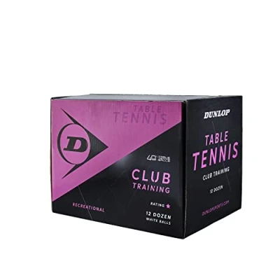 Image of Dunlop Club Training 144 Box Table Tennis Balls White, Beginner