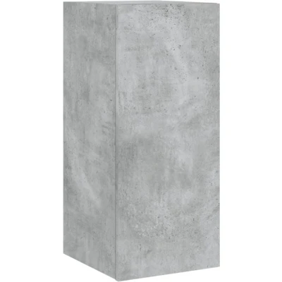 Image of vidaXL TV Wall Cabinet with LED Lights Concrete Grey 30.5x35x70 cm
