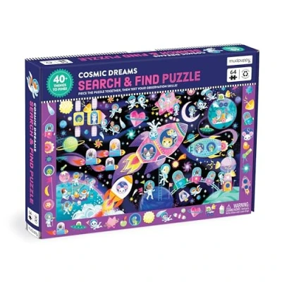 Image of Mudpuppy 9780735382336 Cosmic Dreams 64 Piece Search Jigsaw Puzzle Featuring Cats in A Whimsical Outer Space Wonderland and Over 40 Hidden Images to Find