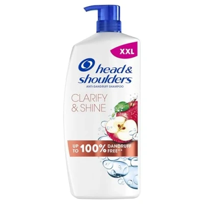 Image of Head &amp; Shoulders Clarify Shine Anti Dandruff Shampoo 800ml, Daily Use Clarifying Shampoo, Up to 100% Protection, Clinically Proven, Gently Purifies Scalp and Hair, With Apple Cider Vinegar