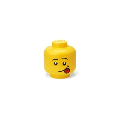 Image of LEGO Storage HEAD (MINI) SILLY Polypropylene Box with Lid for Kids&#039; Toy Storage, Stackable Organizer, and Fun Solution Enthusiasts Beyond