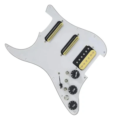 Image of 3 Ply Electric Guitar Left Handed Pickguard Humbucker Pickup Loaded Prewired Parts (Color : 2)