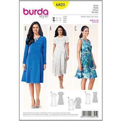 Image of Burda Sewing Pattern 6821 Dress
