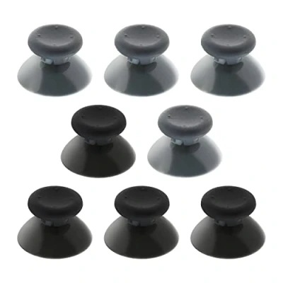 Image of OTOTEC 8Pcs Joystick Caps Replacement Compatible with XBOX 360 Controller ABS Thumb Sticks Gamepad Rocker Cover 16x25.5mm/0.63x1inch Black&amp;Grey