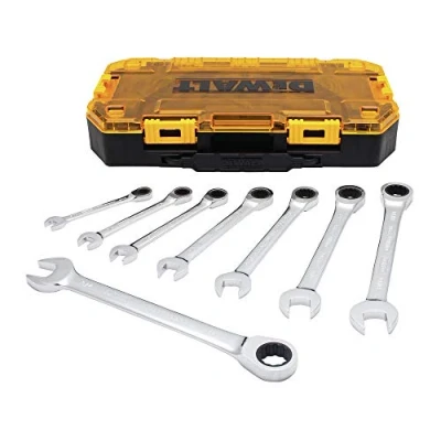 Image of DEWALT Tough Box 8 PC SAE Ratcheting Combination Wrench Set
