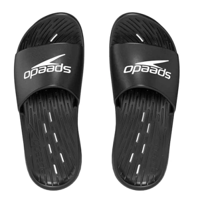 Image of Speedo Men&#039;s Slides Pool Sliders Quick Dry, Black, 11 UK