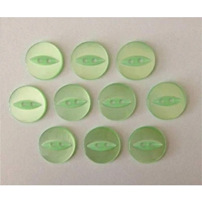 Image of HolmeCraft pack of 20 large mint fisheye fashion baby buttons 19mm wide