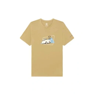 Image of CITROËN Men&#039;s T Shirt 2cv Disegnata in Stampa Larga &amp; Logo Sullaica C24s, Moss, XXL