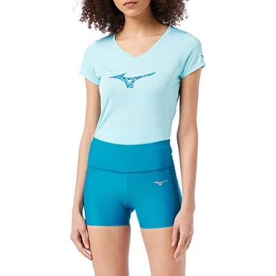 Image of Mizuno Women&#039;s Core Short Tight, Moroccan Blue, XL